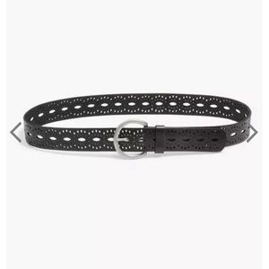 Lucky Brand Leather Beachwood Cutout Belt